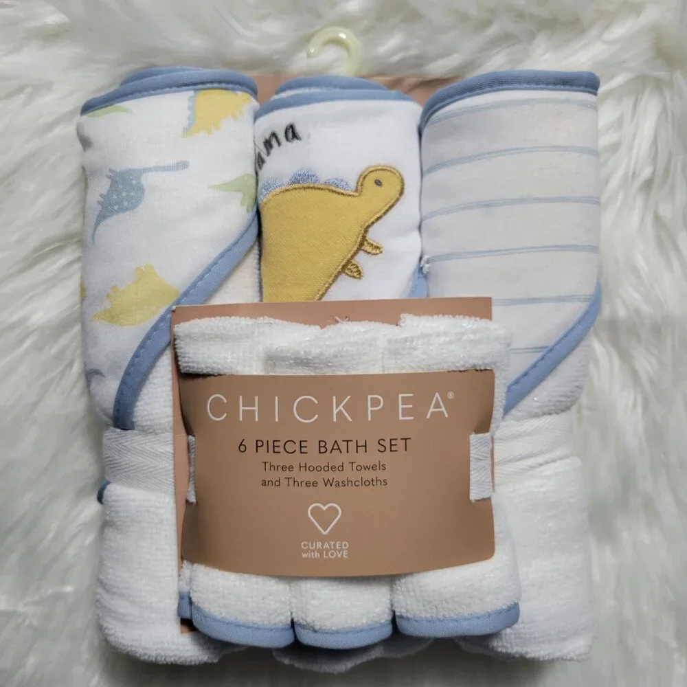 ChickPea 6 Piece Dinosaur Themed Bath Set